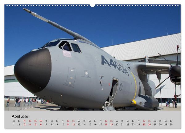 Produktbild: Transportflugzeug Airbus A400M Atlas (hochwertiger Premium Wandkalender 2026 DIN A2 quer), Kunstdruck in Hochglanz