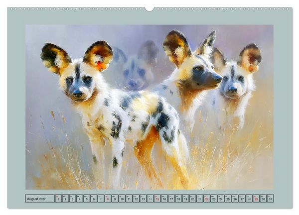 Produktbild: Wildhunde. Afrikas erfolgreiche J&auml;ger (Wandkalender 2027 DIN A2 quer), CALVENDO Monatskalender