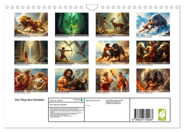 Produktbild: Der Weg des Herakles (Wandkalender 2027 DIN A4 quer), CALVENDO Monatskalender
