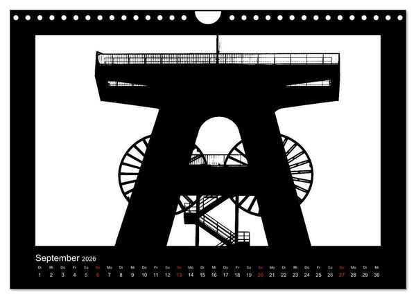 Produktbild: Ruhrpott und Niederrhein in Schwarzwei&szlig; (Wandkalender 2026 DIN A4 quer), CALVENDO Monatskalender
