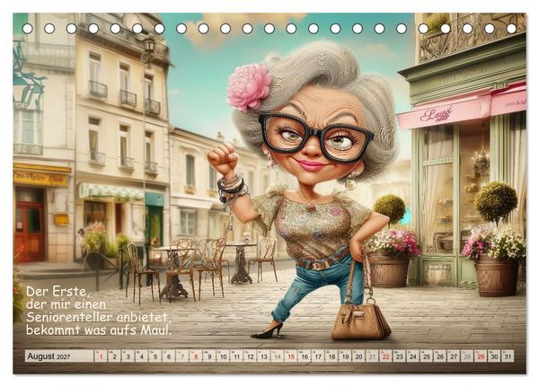 Produktbild: OmaPower (Tischkalender 2027 DIN A5 quer), CALVENDO Monatskalender