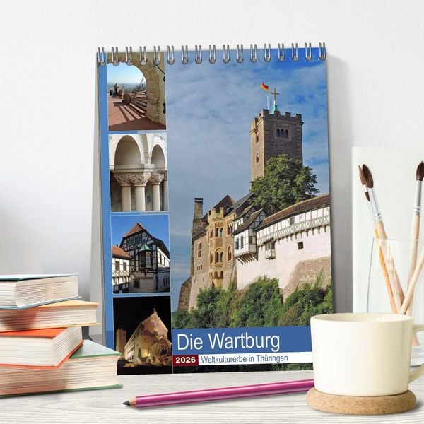 Produktbild: Die Wartburg - Weltkulturerbe in Th&uuml;ringen (Tischkalender 2026 DIN A5 hoch), CALVENDO Monatskalender