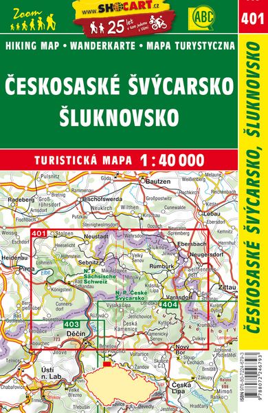 Produktbild: Českosask&eacute; &Scaron;v&yacute;carsko, &Scaron;luknovsko / S&auml;chsisch-B&ouml;hmische Schweiz, Schluckenau (Wander - Radkarte 1:40.000)
