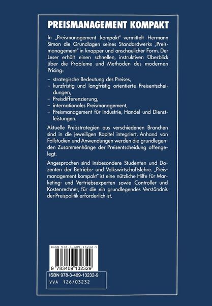 Produktbild: Preismanagement kompakt