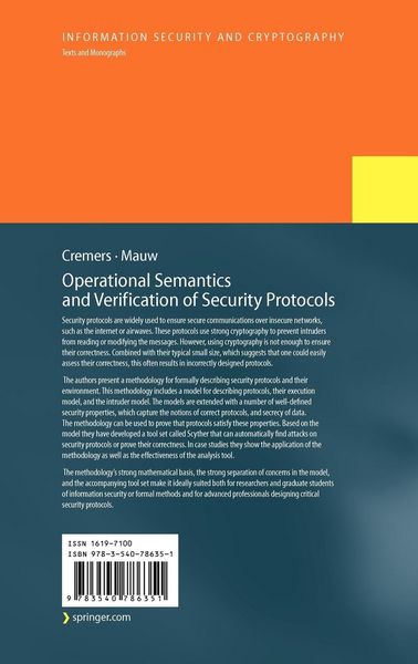 Produktbild: Operational Semantics and Verification of Security Protocols