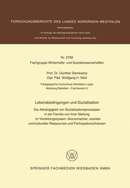 Produktbild: Lebensbedingungen und Sozialisation