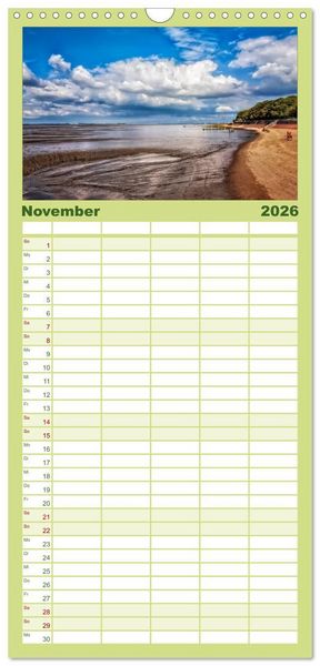 Produktbild: Familienplaner 2026 - Friesland - Nordseebad Dangast mit 5 Spalten (Wandkalender, 21 x 45 cm) CALVENDO