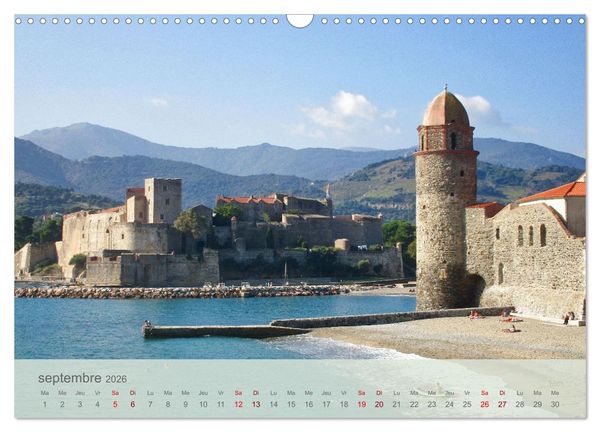 Produktbild: C&ocirc;te Vermeille entre mer et Pyr&eacute;n&eacute;es (Calendrier mural 2026 DIN A3 vertical), CALVENDO calendrier mensuel