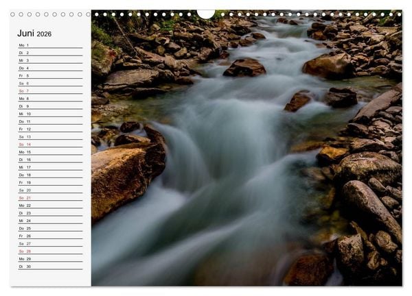 Produktbild: Wildwasser. Gebirgsb&auml;che und Wasserf&auml;lle (Wandkalender 2026 DIN A3 quer), CALVENDO Monatskalender