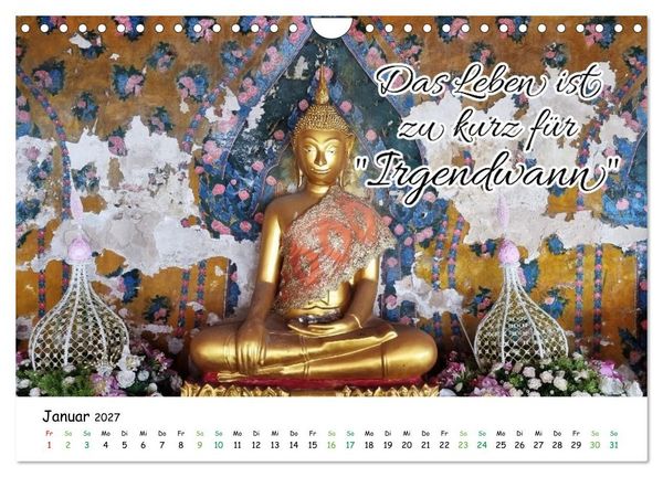 Produktbild: Fernwehabenteurer Asien - 12 Motivierende Gedanken von unterwegs (Wandkalender 2027 DIN A4 quer), CALVENDO Monatskalender