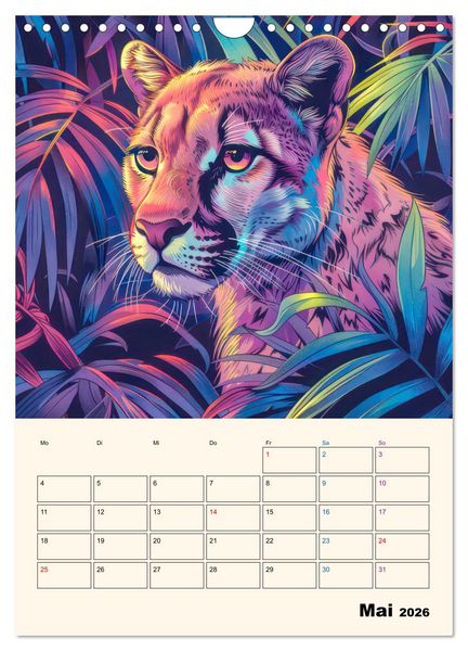 Produktbild: Dschungeltiere - Einzigartige Faszination (Wandkalender 2026 DIN A4 hoch), CALVENDO Monatskalender