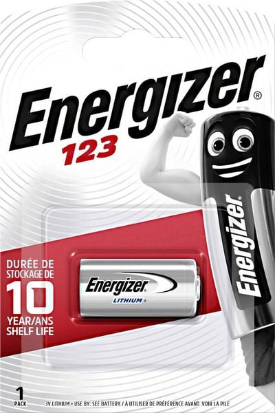 Produktbild: Energizer CR123 Fotobatterie CR-123A Lithium 1500 mAh 3 V 1 St.