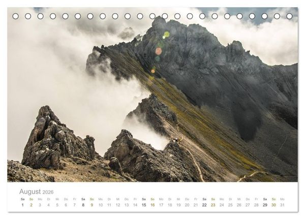 Produktbild: Berge - Die Sch&ouml;nheit der Alpen (Tischkalender 2026 DIN A5 quer), CALVENDO Monatskalender