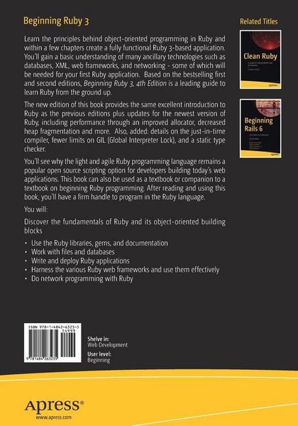 Produktbild: Beginning Ruby 3