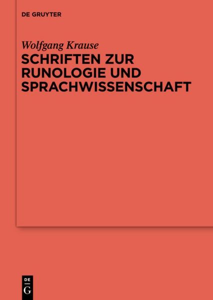 Produktbild: Schriften zur Runologie und Sprachwissenschaft