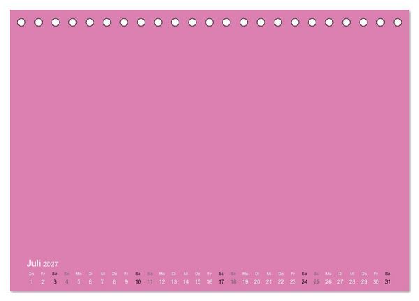 Produktbild: Bastelkalender - Pink (Tischkalender 2027 DIN A5 quer), CALVENDO Monatskalender