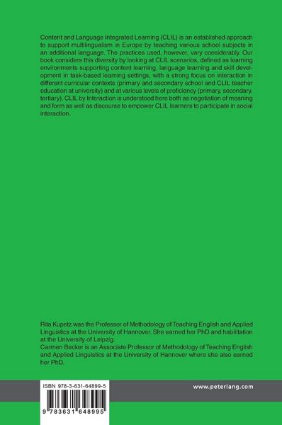 Produktbild: Content and Language Integrated Learning by Interaction