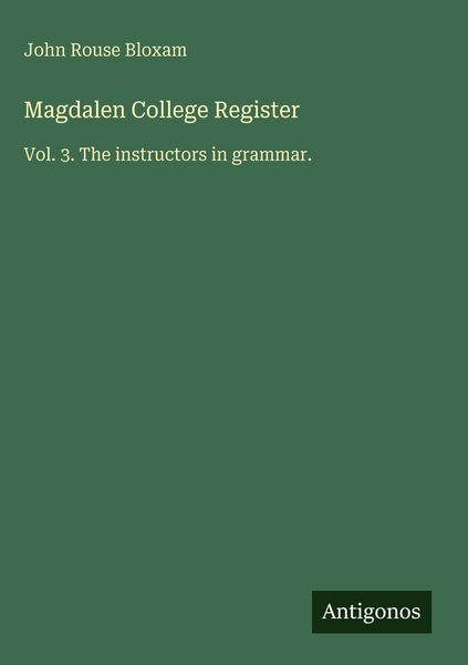 Produktbild: Magdalen College Register