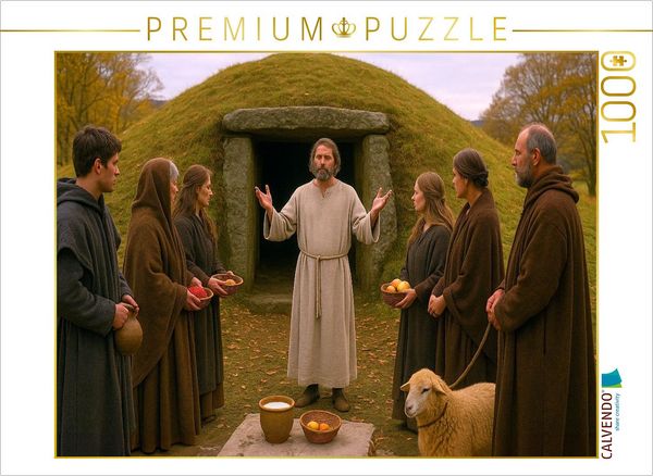 CALVENDO Puzzle Das Hügelgrab - heiliger Ort bei den Kelten | 1000 Teile Lege-Größe 64x48cm Foto-Puzzle für glückliche Stunden