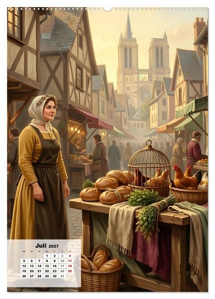 Produktbild: Marktfrauen durch die Jahrhunderte (hochwertiger Premium Wandkalender 2027 DIN A2 hoch), Kunstdruck in Hochglanz