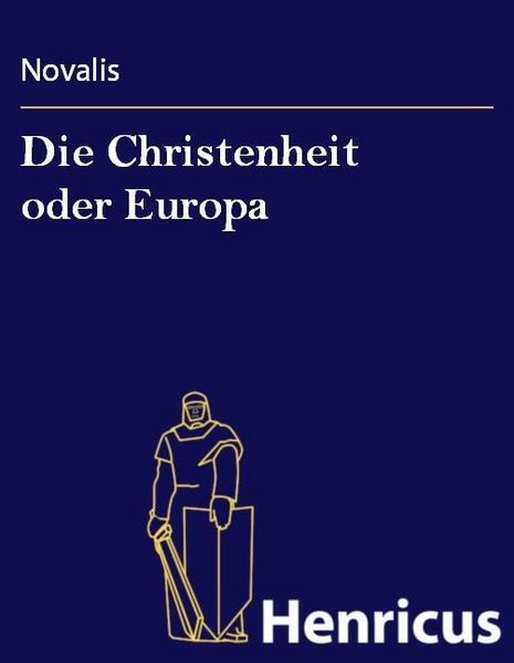 Produktbild: Die Christenheit oder Europa