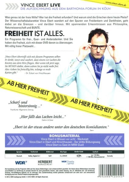 Produktbild: Vincent Ebert - Freiheit ist alles [2 DVDs]