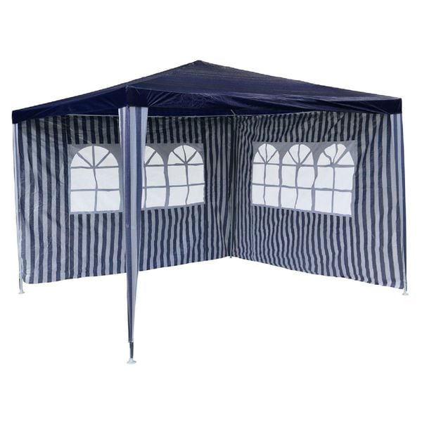 Pavillon 3x3 m mit Seitenfenstern, Blau