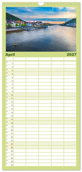 Produktbild: Familienplaner 2027 - Heidelberg - Stadt der Romantik mit 5 Spalten (Wandkalender, 21 x 45 cm) CALVENDO