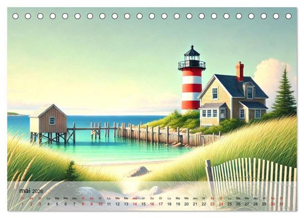 Produktbild: Chemins vers la mer (Calendrier de bureau 2026 DIN A5 vertical), CALVENDO calendrier mensuel