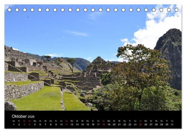 Produktbild: Machu Picchu - Exklusiv (Tischkalender 2026 DIN A5 quer), CALVENDO Monatskalender