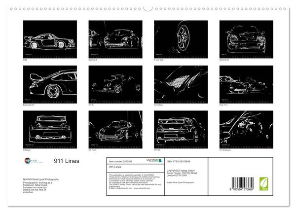 Produktbild: 911 Lines (High Quality Premium Wall Calendar 2026 DIN A2 landscape),CALVENDO 12 Month Wall Calendar