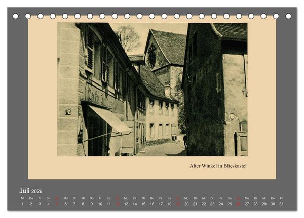 Produktbild: Saarland - vunn domols (frieher), Neue Ansichten vom Saarpfalz-Kreis (Tischkalender 2026 DIN A5 quer), CALVENDO Monatskalender