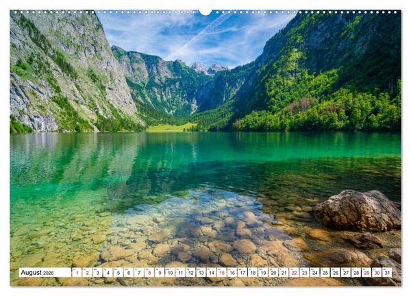 Produktbild: Berchtesgadener Alpen - Landschaften zum Tr&auml;umen (hochwertiger Premium Wandkalender 2026 DIN A2 quer), Kunstdruck in Hochglanz