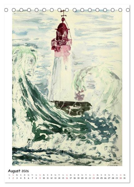 Produktbild: Der Aquarell-Kalender No.2 (Tischkalender 2026 DIN A5 hoch), CALVENDO Monatskalender