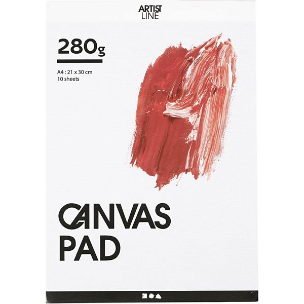 Produktbild: Creativ Company Leinwand-Block, A4, Blatt 210x297 mm, 280 g, Wei&szlig;, 10 Blatt/ 1 Stk
