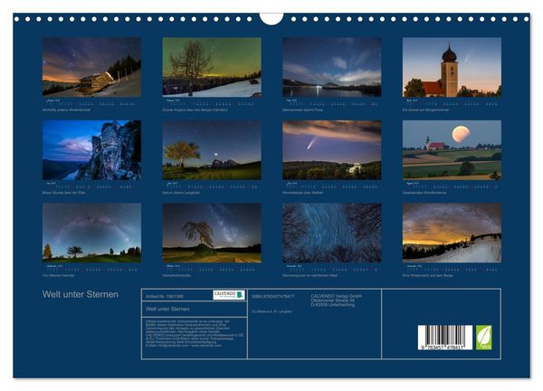Produktbild: Welt unter Sternen (Wandkalender 2026 DIN A3 quer), CALVENDO Monatskalender
