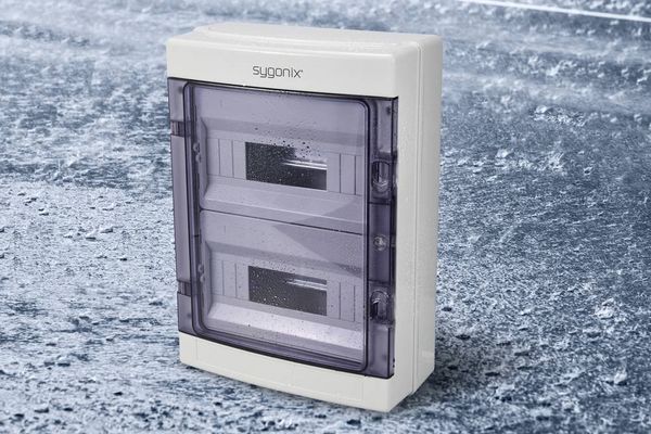 Produktbild: Sygonix SY-6696060 Kleinverteiler Oberfl&auml;chenmontage Anzahl Teilungen = 24 Anzahl Reihen = 2 Inhalt 1 St.