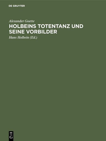 Produktbild: Holbeins Totentanz und seine Vorbilder