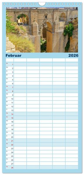 Produktbild: Familienplaner 2026 - Andalusien, Architektur und Tradition mit 5 Spalten (Wandkalender, 21 x 45 cm) CALVENDO