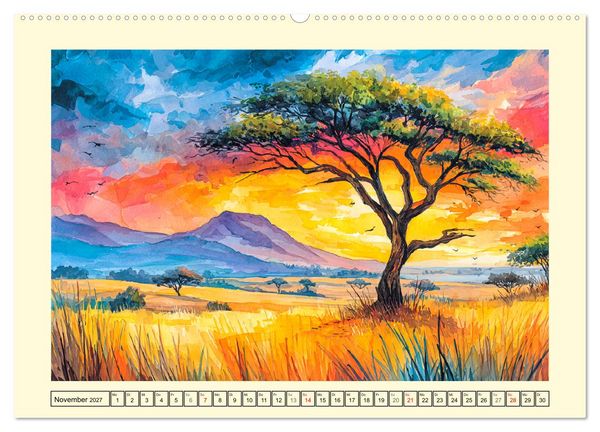 Produktbild: Afrikas Seele. Leuchtende Horizonte zwischen Wildnis und Weite (Wandkalender 2027 DIN A2 quer), CALVENDO Monatskalender