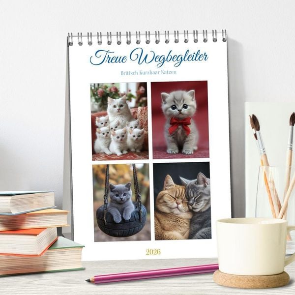 Produktbild: Treue Wegbegleiter (Tischkalender 2026 DIN A5 hoch), CALVENDO Monatskalender