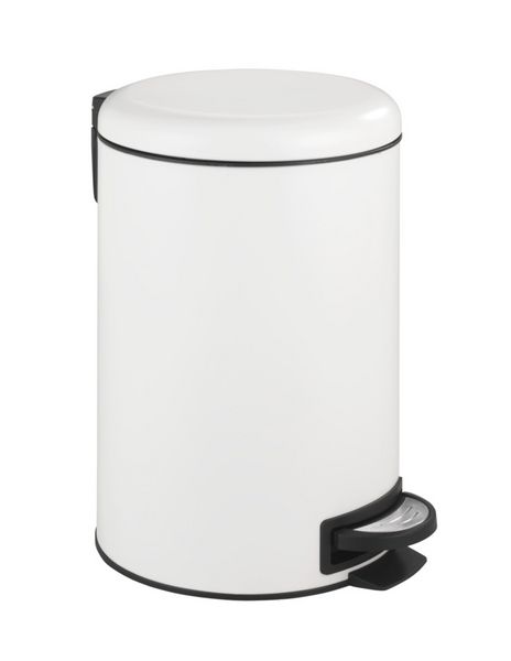 Produktbild: Treteimer Mod. Leman Easy Close Wei&szlig; 12 L, mit herausnehmbarem Einsatz