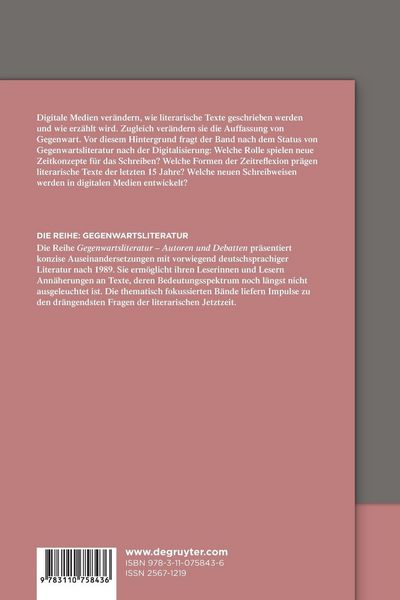 Produktbild: Literatur nach der Digitalisierung
