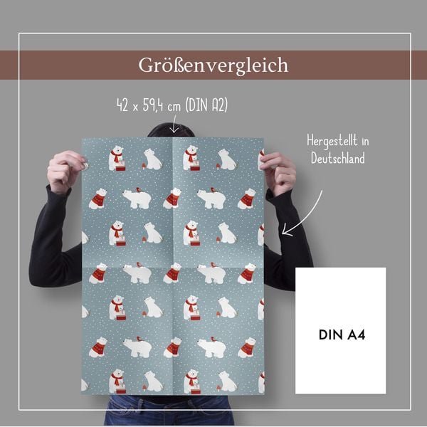 Produktbild: Geschenkpapier Set Weihnachten: Eisb&auml;r (f&uuml;r Kinder)