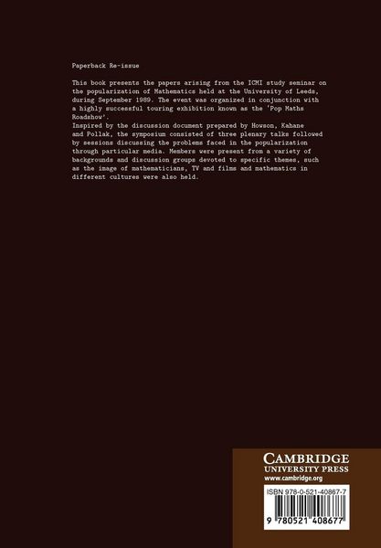 Produktbild: The Popularization of Mathematics
