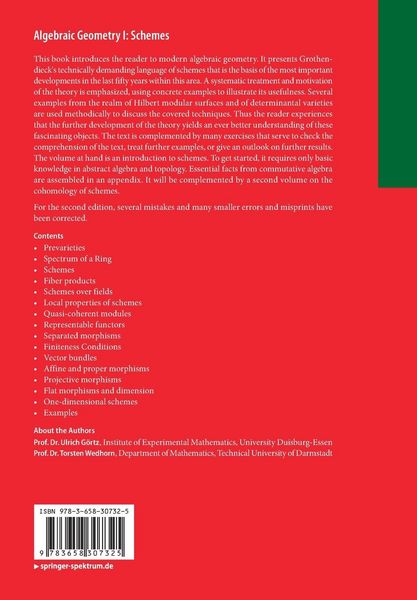 Produktbild: Algebraic Geometry I: Schemes
