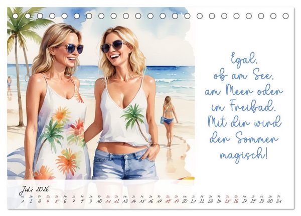 Produktbild: Beste Freundinnen (Tischkalender 2026 DIN A5 quer), CALVENDO Monatskalender