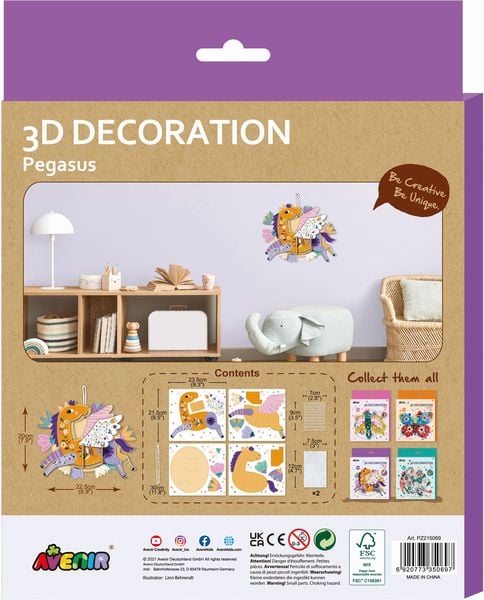 Produktbild: 3D Dekoration Pegasus