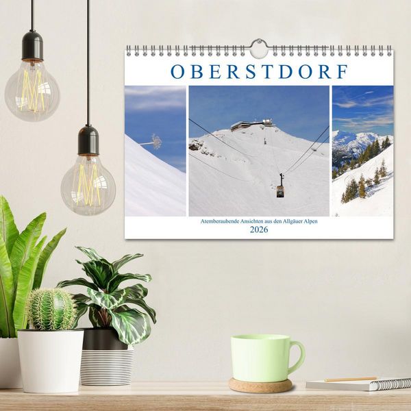 Produktbild: Oberstdorf. Atemberaubende Ansichten aus den Allg&auml;uer Alpen (Wandkalender 2026 DIN A4 quer), CALVENDO Monatskalender