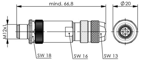 Produktbild: Teleg&auml;rtner 100007500 Sensor-/Aktor-Steckverbinder 1St.